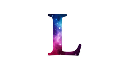 Aufkleber - Vector letter l galaxy space cosmic celestial alphabet initial typography design vector illustration graphic art
