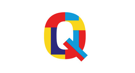 Poster - Vector colorful letter q graphic design vector illustration alphabet typography logo branding identity artwork element