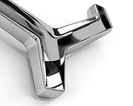 Closeup Shiny Metal Design Element