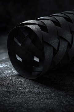 Dark Geometric Abstract Cylinder Design
