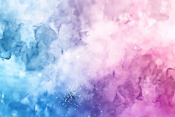 Poster - Abstract watercolor background in blue, purple, and pink with a dreamy, ethereal quality