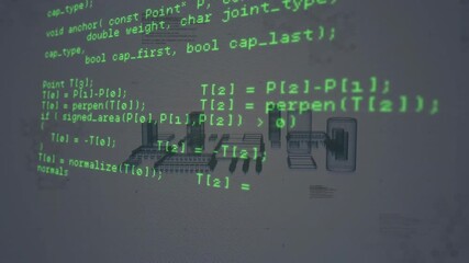 Poster - Program execution starting code scrolling with city and chip rotating and visualizing data response