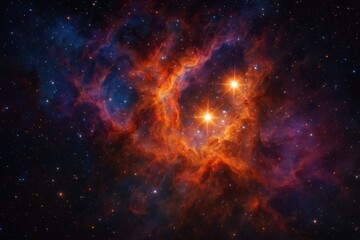 Wall Mural - nebula star formation region with colorful cosmic dust and brilliant stellar nursery