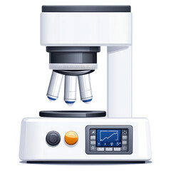 Poster - Modern Laboratory Microscope with High-Tech Features isolated on transparent background.