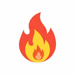 © Ferry - A Red Fire Emergency Icon Shows a Warning Signal in Vector Style