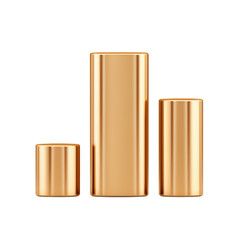 Poster - Colorful Gold Bar Graph Representing Financial Growth Trends isolated on transparent background.