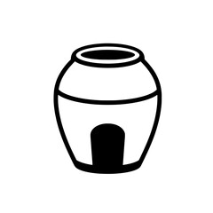 Poster - Simple Ceramic Jar: A simple, elegant illustration of a ceramic jar, showcasing its clean lines and smooth surface. Perfect for design projects needing a touch of minimalist charm.