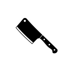 Poster - Cleaver Silhouette: A bold, black cleaver against a stark backdrop, capturing the essence of culinary tools.