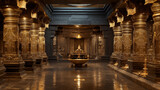 Detailed Interior View Of Hindu Temple