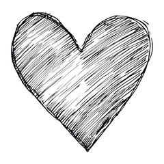 Poster - Heart illustration sketch doodle vector