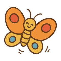 Poster - Colorful cheerful cartoon butterfly vector