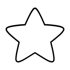 Poster - Simple outlined star shape vector