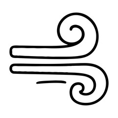 Poster - Swirling wind icon illustration vector