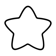 Poster - Simple star outline illustration vector