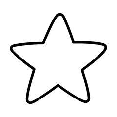 Poster - Simple white star outline illustration vector