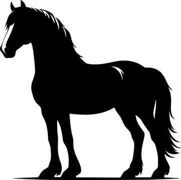 Horse silhouette vector illustration. EPS version.