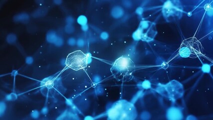 Poster - Dive into the mesmerizing world of molecular interactions, illustrated with glowing nodes and dynamic linking pathways that showcase the beauty of scientific discovery.