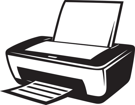 Modern and stylish printer vector illustration, printer editable silhouette vector art, Vector illustration of printer