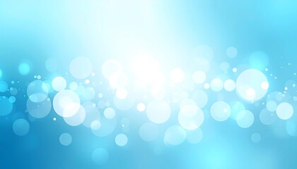 Light blue background with many bright white bokeh circles