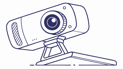Poster - Simple Line Drawing of a Webcam.