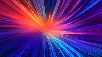 Aufkleber - Abstract spectrum light burst with vibrant colors emanating from center point