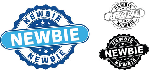 Leinwandbilder - Newbie badge vector graphic design element for beginner tutorial and introduction to new skill set editable