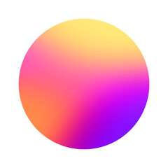 Canvas Print - colorful glowing gradient circle element