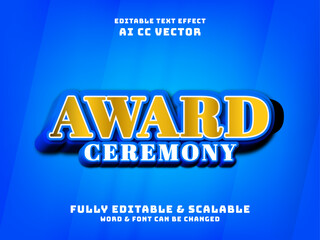 Poster - golden text for certificate design. Award Ceremony Text Effect.