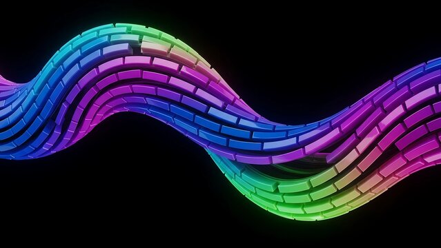 Abstract Rainbow Gradient Wave Background - Technology and Business