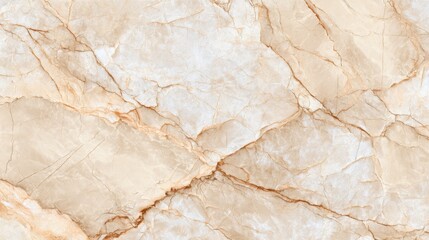 Poster - Close-up view of light beige marble showcasing unique veining patterns. This natural stone surface is ideal for use in flooring, countertops, and decorative elements in modern spaces.