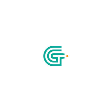 Letter G Pencil Logo