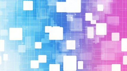 Aufkleber - Abstract Digital Background with Blue and Pink Color Gradients and Geometric Shapes for Technology and Design Projects 4k video footage