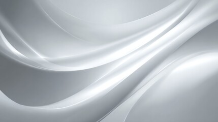 Fototapete - Soft gray waves flow gracefully, forming an elegant and modern backdrop. The smooth texture and subtle reflections evoke a sense of calm and sophistication.
