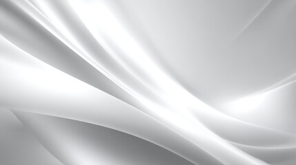 Poster - Soft waves of light gray fabric create a flowing texture that enhances the tranquil mood, perfect for backgrounds or artistic designs in various contexts.