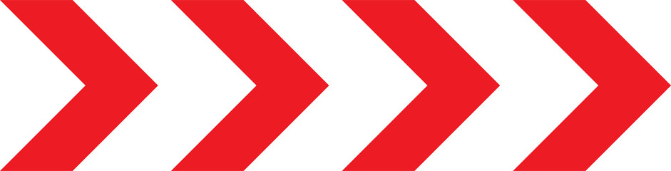 Poster - Bold red chevron pattern against a black background