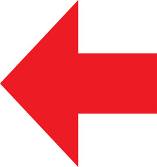 Poster - Bold red arrow pointing left against black background