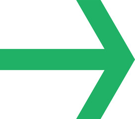 Poster - Bold green arrow pointing to the right on a black background