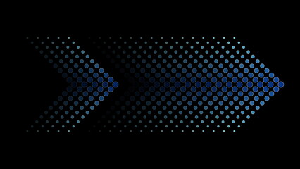 Poster - Abstract blue dotted arrow geometric tech background