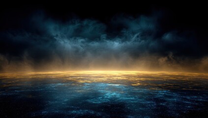 Poster - A dramatic, night-time scene with a glowing, textured surface beneath a dark sky.