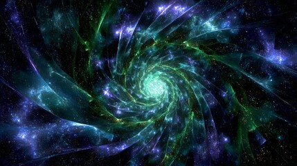 Wall Mural - Abstract Colorful Spiral Galaxy in Deep Space