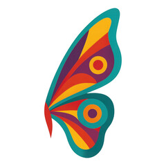 Poster - PNG Colorful abstract butterfly design.