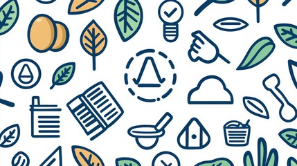 Poster - Resource Collection of icons depicting natural, digital, and human resources in a modern layout