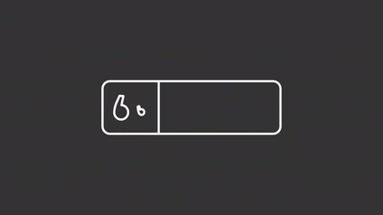 Poster - Quote search white line animation. Text citation animated icon. Address bar showing up. Inverted commas shaking. Punctuation, internet. Isolated element on dark background. Alpha transparent video