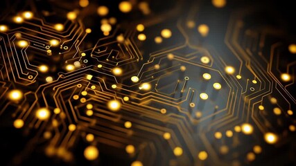 Aufkleber - A close up of a circuit board with many small lights on it. Concept of complexity and sophistication, as well as the intricate nature of electronic devices