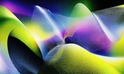 Poster - Abstract swirling forms in vibrant colors.