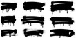 © Pixel Stock - Black spray paint brush strokes with drips and splatters vector
