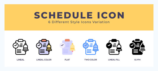Aufkleber - Schedule symbol. vector icon symbol. logo illustration. vector graphics
