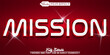© Anka Design - Bold and Determined Mission Success Vector Editable Text Effect Template