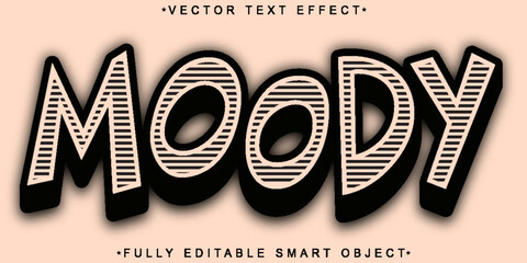 Poster -  Emotional Moody Dark Soft Dramatic Shadow Vibe Style Design Vector Fully Editable Smart Object Text Effect
