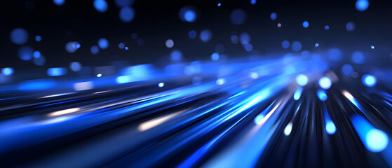 Wall Mural - abstract tech blue glowing speed background 3d rendering illustration